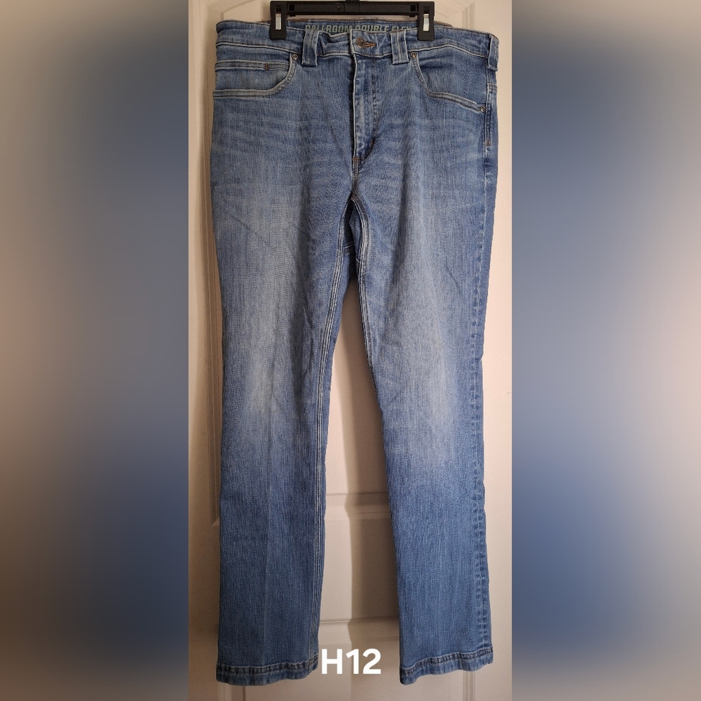 Duluth Trading Ballroom Double Flex Jeans Mens 36X32 Standard Fit  Blue Casual W